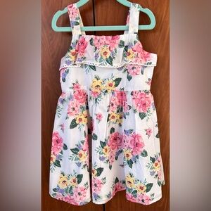 JANIE and JACK - Floral Cotton Girl Dress (Size 4) NWT